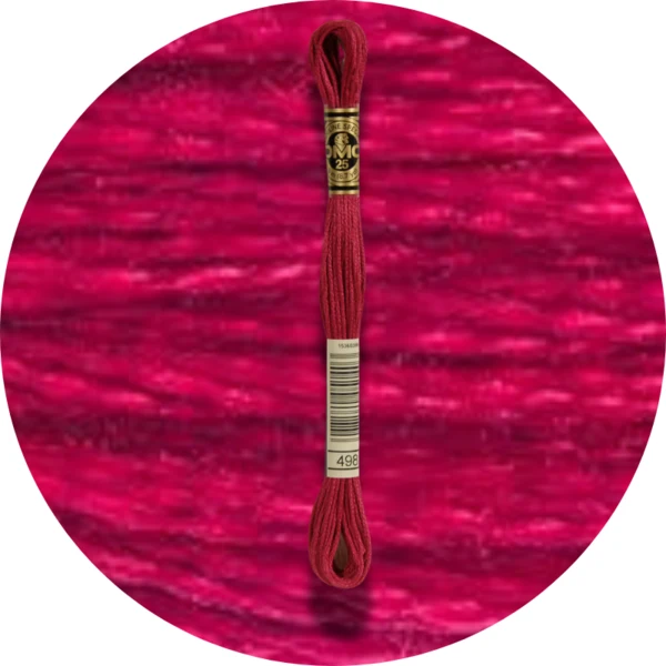 DMC Mouliné Spécial 25 Broderigarn, Ensfarvet, Røde/Gule/Orange nuancer
